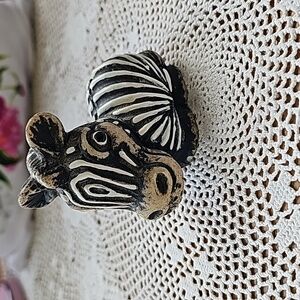 Abstract Zebra Resin Figurine 3in